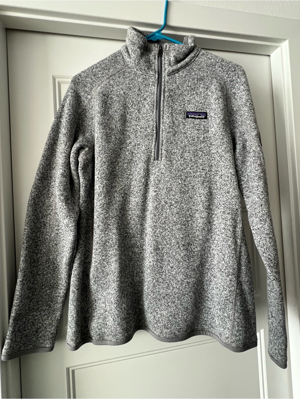 Patagonia Light Heather Gray Quarter-Zip Fleece Pullover Women’s Large